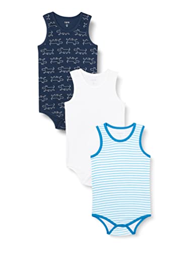 Care Body Baby Ärmellos, 3er Pack Blue (769), 86 von Care