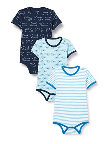 Care Baby Body Kurzarm, 3er Pack Blue (769), 80 von Care