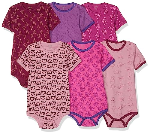 Care Baby Body Kurzarm, 6er Pack Light rose (550), 56 von Care