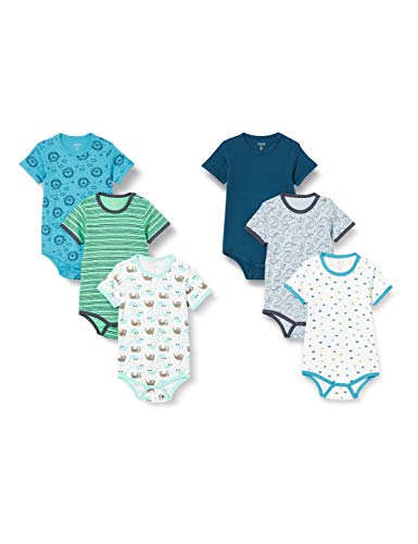 Care Baby Body Kurzarm, 6er Pack Ombro Blue (747), 50 von Care