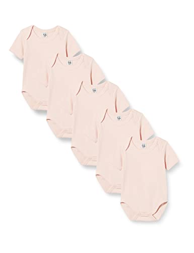 Care Baby Body Kurzarm aus gerippter Baumwolle, 5er Pack Chalk Pink (492), 56 von Care