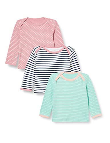 Care Unisex Baby T-shirt - Aop (3-pack) Langarmshirt, Rose (534), 74 EU von Care