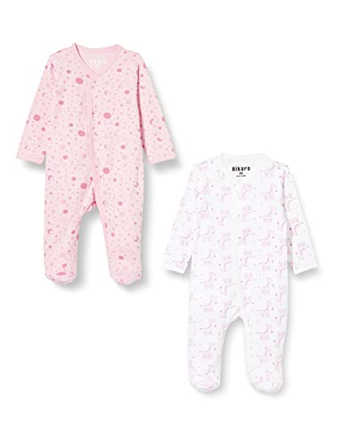 HIKARO Baby Sleepsuits with Long Sleeves and Feet, Fairy Rose (409), 3-6 Months von HIKARO