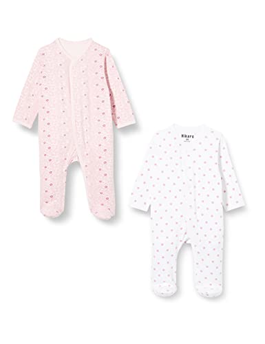 Care Hikaro Baby Sleepsuits with Long Sleeves and Feet, Lightrose (500), 1-2 Months von HIKARO