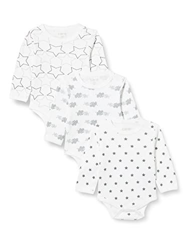 Care Baby Body Langarm aus 100% Baumwolle (3er Pack), White (100), EU 62 von Care