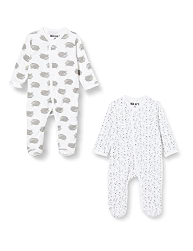 Care Hikaro Baby Sleepsuits with Long Sleeves and Feet, Offwhite (200), 2-3 Months von HIKARO
