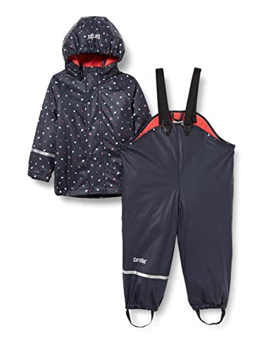 CareTec Baby und Kinder Regenjacke und Regenhose mit Fleece Futter im Set, Baked Apple (443), 80 von CareTec