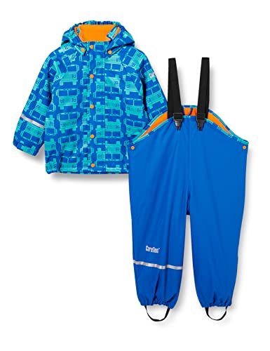 CareTec Baby und Kinder Regenjacke und Regenhose mit Fleece Futter im Set, Oceanblue (706), 104 von CareTec