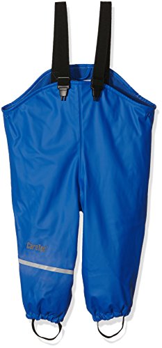 CareTec Unisex Kinder Rain Overall - Pu W. Fleece Regenhose, Oceanblue (706), 92 EU von CareTec