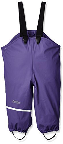 CareTec Unisex Kinder Rain Overall - Pu W. Fleece Regenhose, Purple (633), 74 EU von CareTec