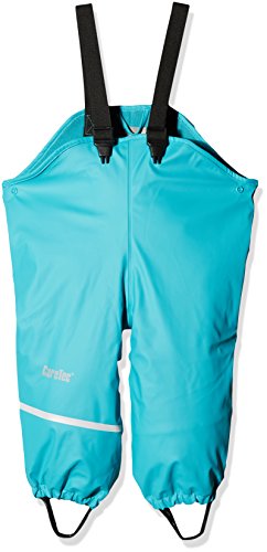 CareTec Unisex Kinder Rain Overall - Pu W. Fleece Regenhose, Turquoise (968), 80 EU von CareTec