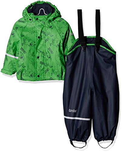 CareTec Baby und Kinder Regenjacke und Regenhose mit Fleece Futter im Set, Green (974), 92 von CareTec