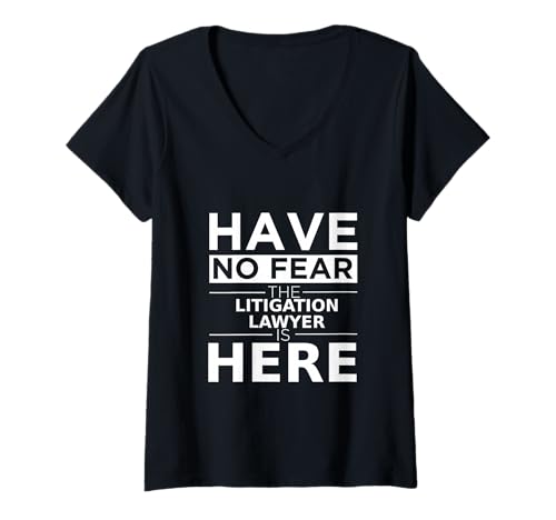 Damen Have No Fear Litigation Lawyer is Here Lustiges Geschenk Arbeit Job T-Shirt mit V-Ausschnitt Damen Have No Fear Litigation Lawyer is Here Lustiges Geschenk Arbeit Job T-Shirt mit V-Ausschnitt von Career Pride Designs