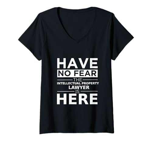 Damen Lustiges Geschenk mit Aufschrift Have No Fear Intellectual Property Lawyer is Here T-Shirt mit V-Ausschnitt Damen Lustiges Geschenk mit Aufschrift Have No Fear Intellectual Property Lawyer is Here T-Shirt mit V-Ausschnitt von Career Pride Designs