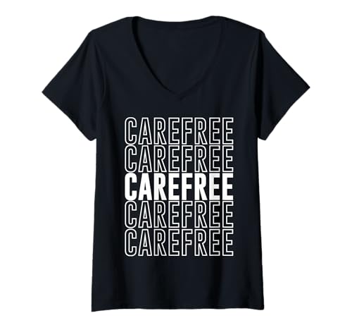 Damen Sorglos T-Shirt mit V-Ausschnitt Damen Sorglos T-Shirt mit V-Ausschnitt von Carefree Apparel