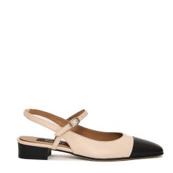 Carel Paris Beige Und Schwarze Slingback Ballerinas von Carel Paris