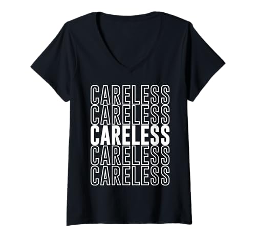 Damen Sorglos T-Shirt mit V-Ausschnitt von Careless Apparel