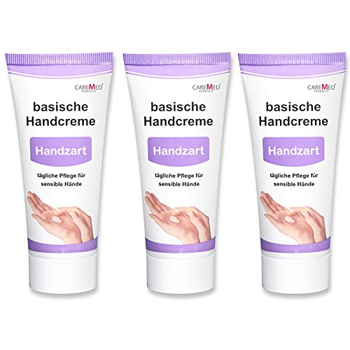 CareMed Handzart, basische Handcreme, Handpflegecreme für sensible Hände, 3x 75ml von Caremed