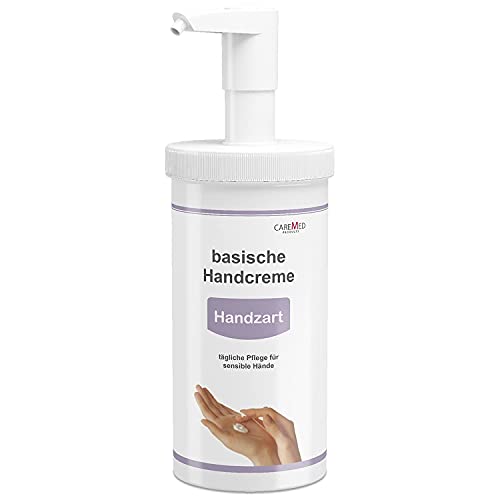 CareMed Handzart, basische Handcreme, Handpflegecreme für sensible Hände, 450ml mit Spender von Caremed