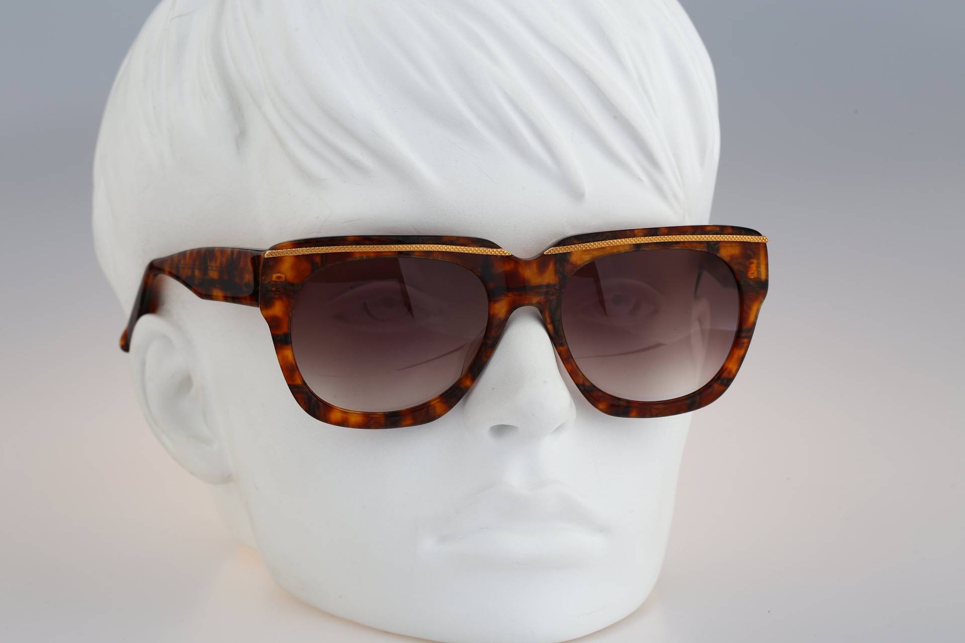 Arrogance A 611 Na, Vintage 90Er Jahre Unikat Schildkröte Quadrat Sonnenbrille Damen, Nos von CarettaVintageCo