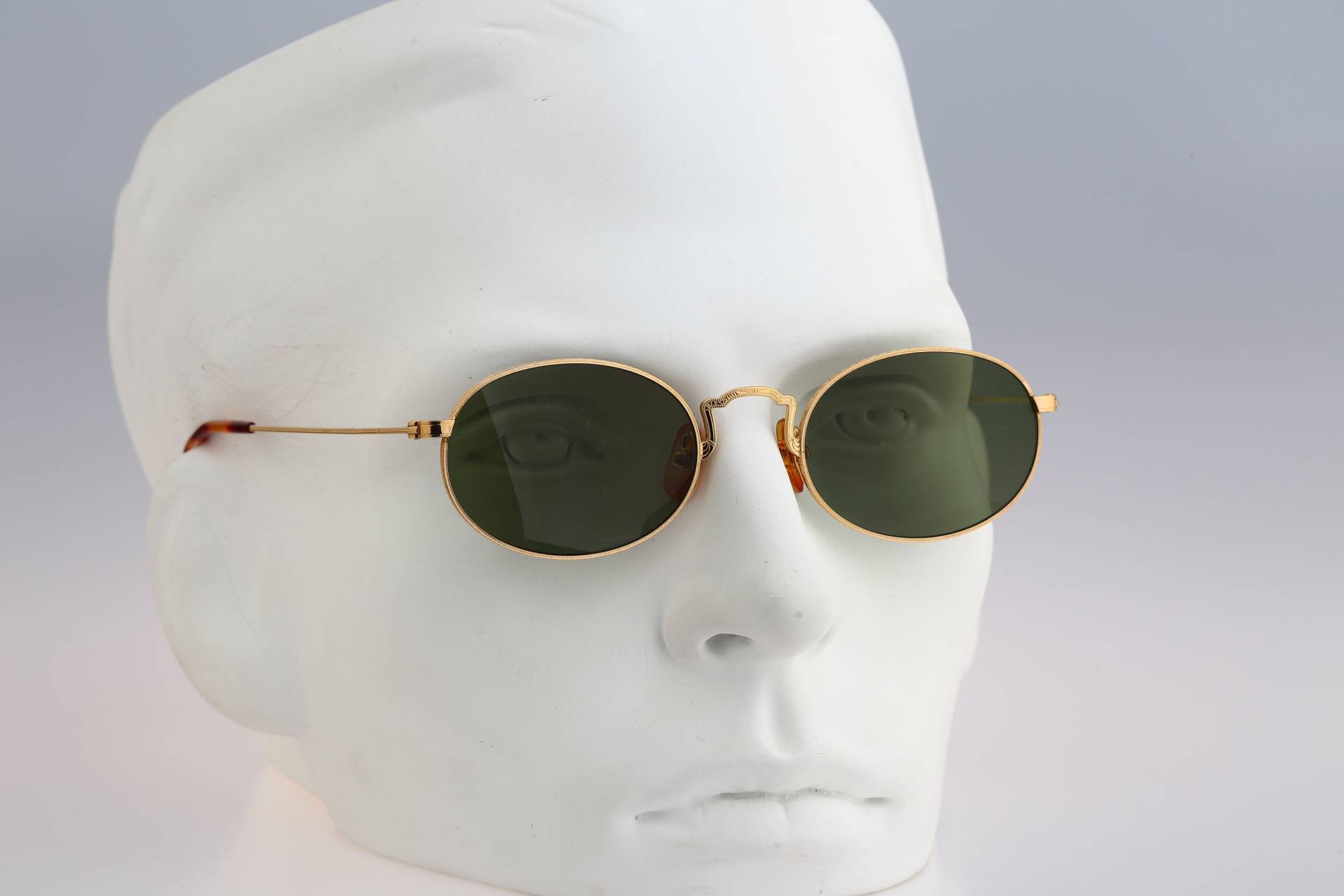 Cp Company 58, Vintage 90Er Jahre Unikat Viktorianisch Klein Gold Oval Sonnenbrille Herren & Frauen Nos von CarettaVintageCo