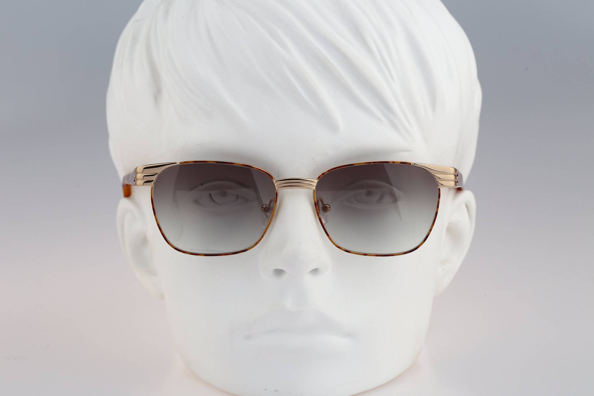 Genny 536 5034, Vintage 90Er Jahre Gold & Tortoise Eckige Sonnenbrille Damen, Nos von CarettaVintageCo