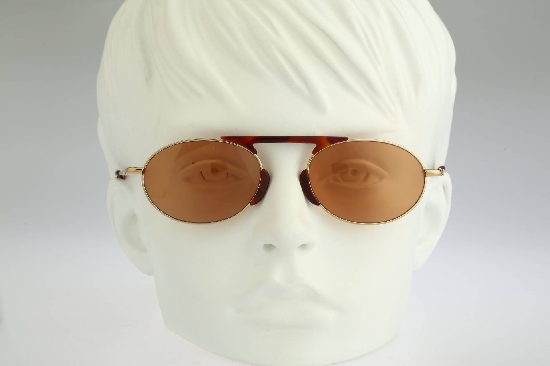 Gold Ovale Sonnenbrille Herren, Marc O'polo Von Metzler 3316 689, Vintage 90Er Jahre Getönte Braune Linsen Unikat Steampunk Damen, Nos von CarettaVintageCo