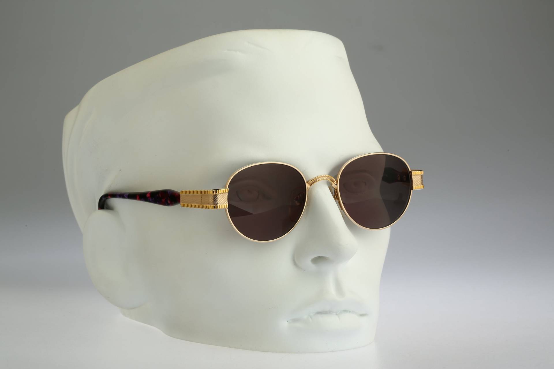 Gold Runde Sonnenbrille Herren, Zina Z 702 C 01, Vintage 90Er Jahre Einzigartige Luxus Panto Damen Nos von CarettaVintageCo