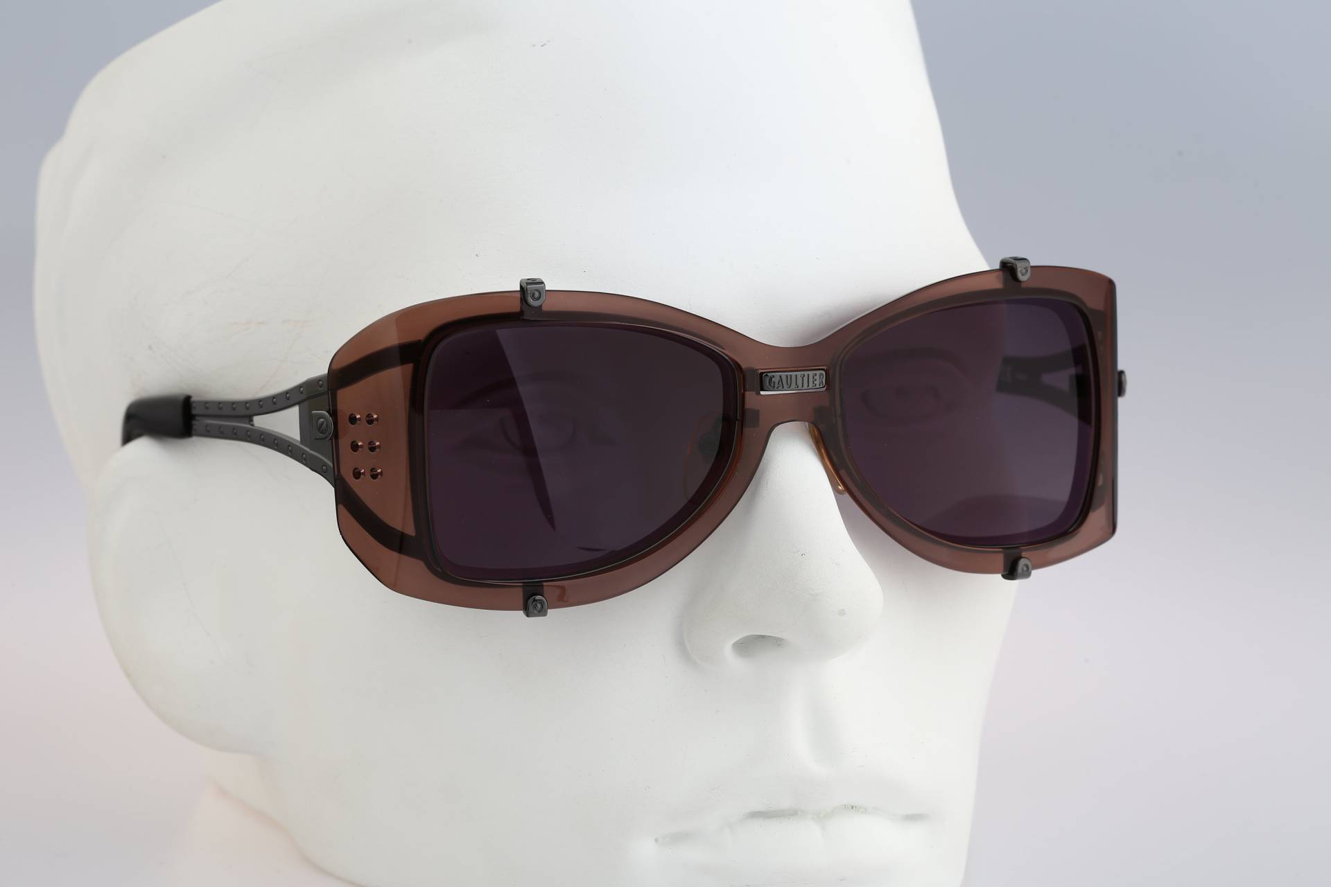 Jean Paul Gaultier 56-6204, Vintage 90Er Jahre Seitenschild Steampunk Sonnenbrille Herren & Frauen Nos von CarettaVintageCo