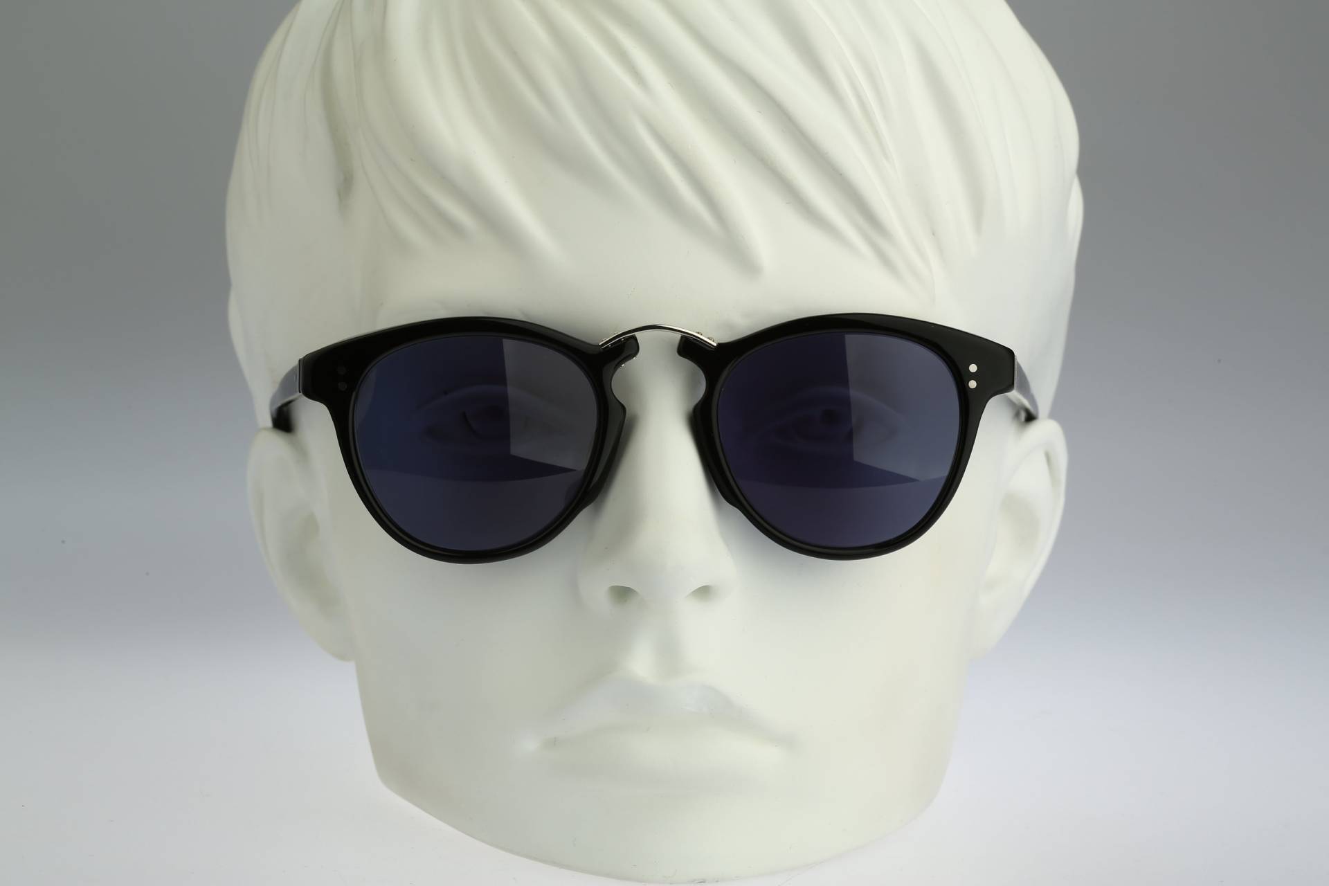 Jean Paul Gaultier 58-0272, Vintage 90Er Unisex Unisex Schwarz Rund Sonnenbrille Herren & Frauen Nos von CarettaVintageCo