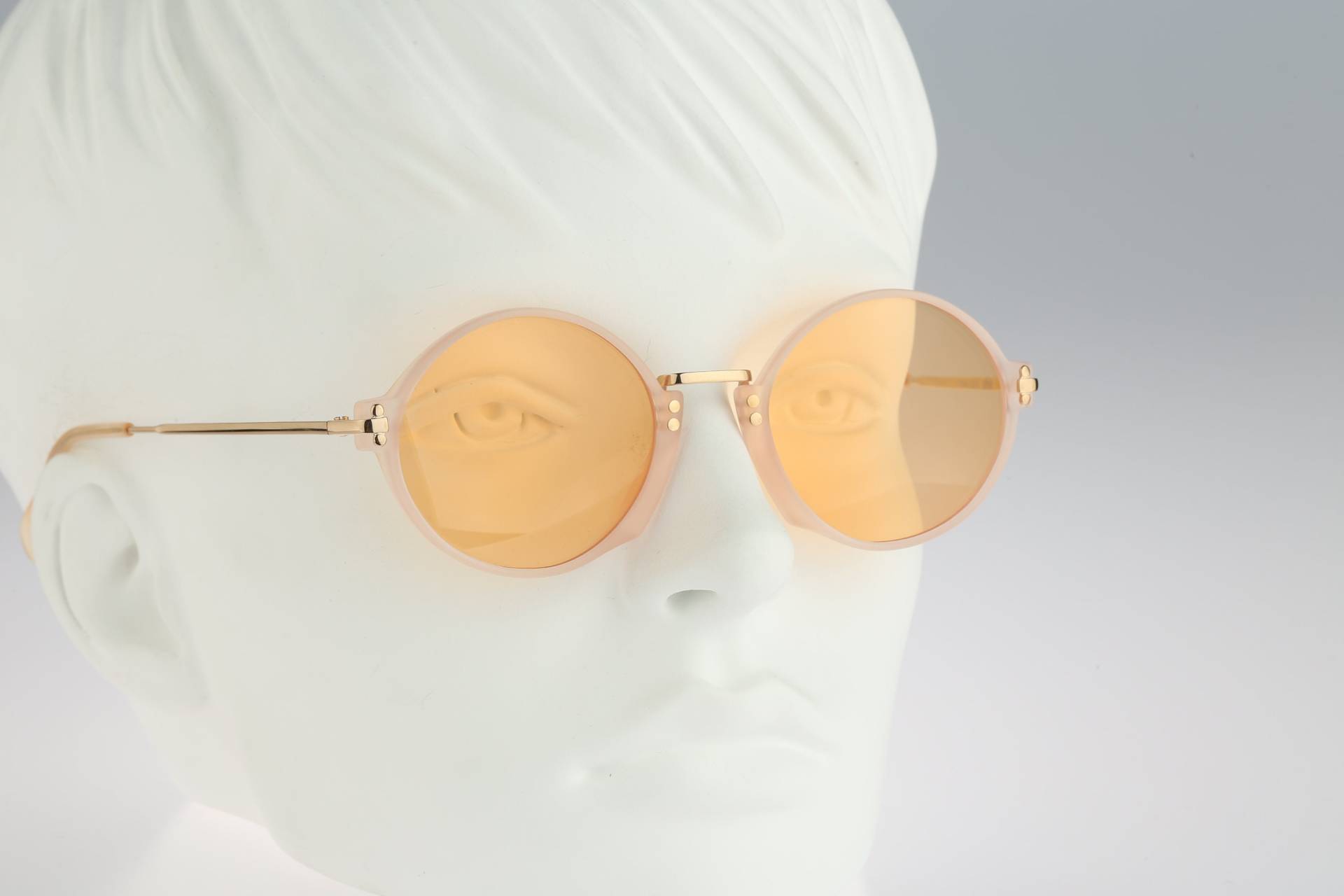 Klare Kreis Sonnenbrille, Silhouette M 2742 /20 C 1870, Vintage 90Er Jahre Unikat Kleine Runde Orange Getönte Sonnenbrille Frauen Nos von CarettaVintageCo