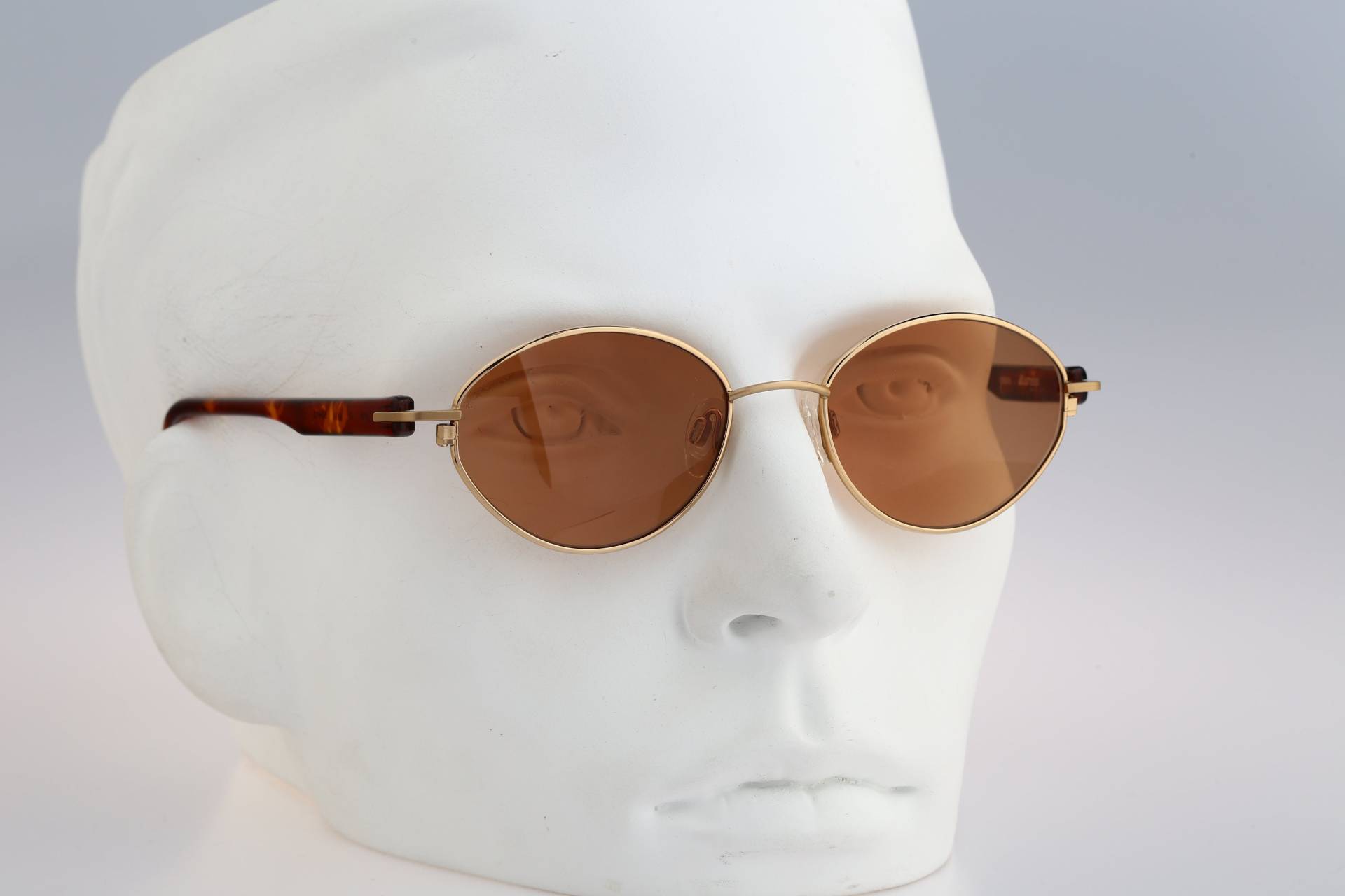 Kleine Runde Sonnenbrille Herren, Adidas A909 30 V 6050, Vintage 90Er Jahre Getönt Unikat Gold Oval Damen Nos von CarettaVintageCo