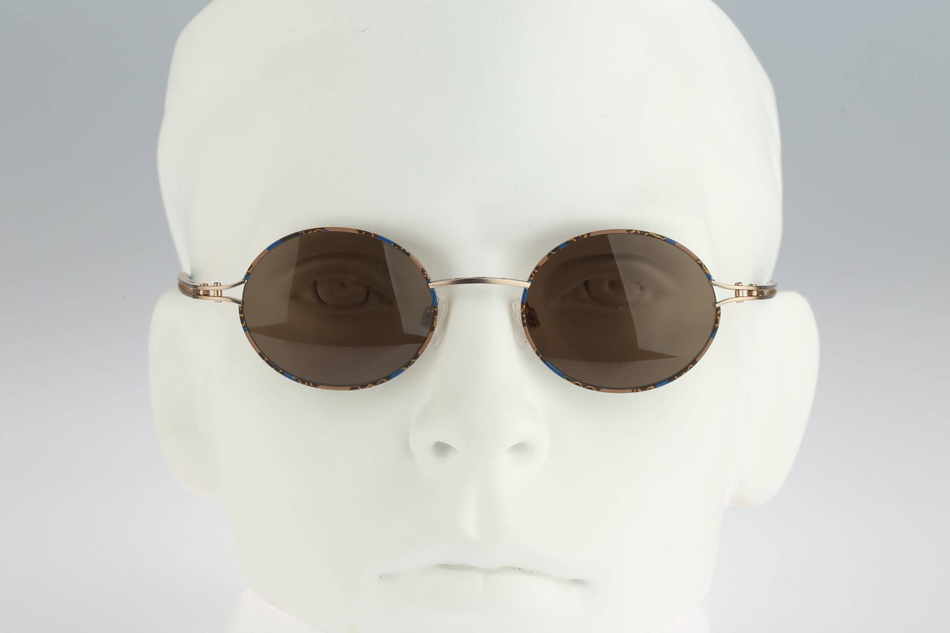 Kleine Runde Sonnenbrille Herren, Robert Rudger 1600 190 C1, Vintage 90Er Jahre Unikat Bunt & Silber Steampunk Kreis Damen Nos von CarettaVintageCo