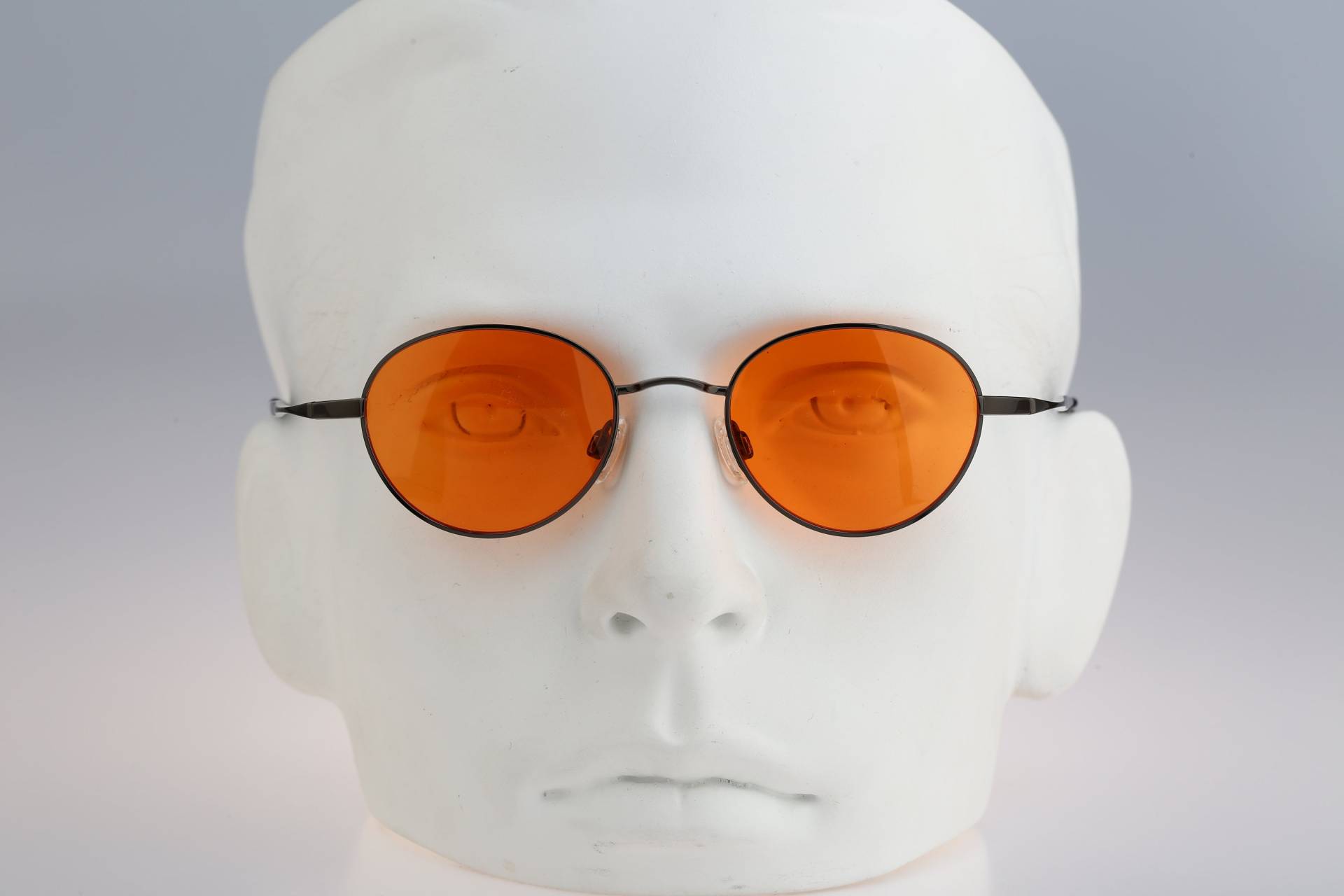 Kleine Runde Sonnenbrille Herren, Rodenstock R4221 Titanium, Vintage 90Er Jahre Unikat Micro Panto Getönte Orange Damen Nos von CarettaVintageCo