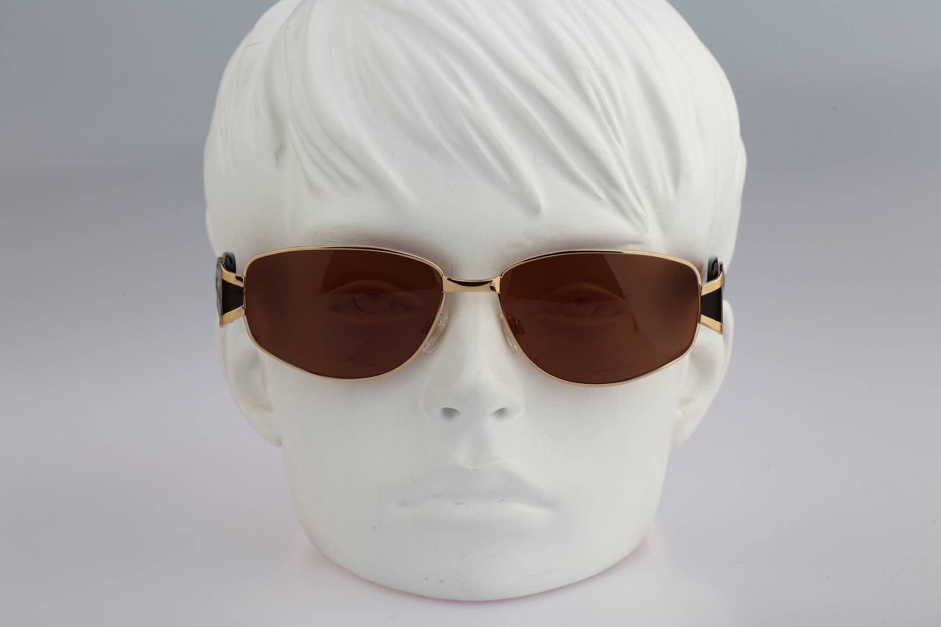 Linea Pitti 439 2, Vintage 90Er Jahre Gold & Schildpatt Große Rechteck Sonnenbrille Damen, Nos von CarettaVintageCo