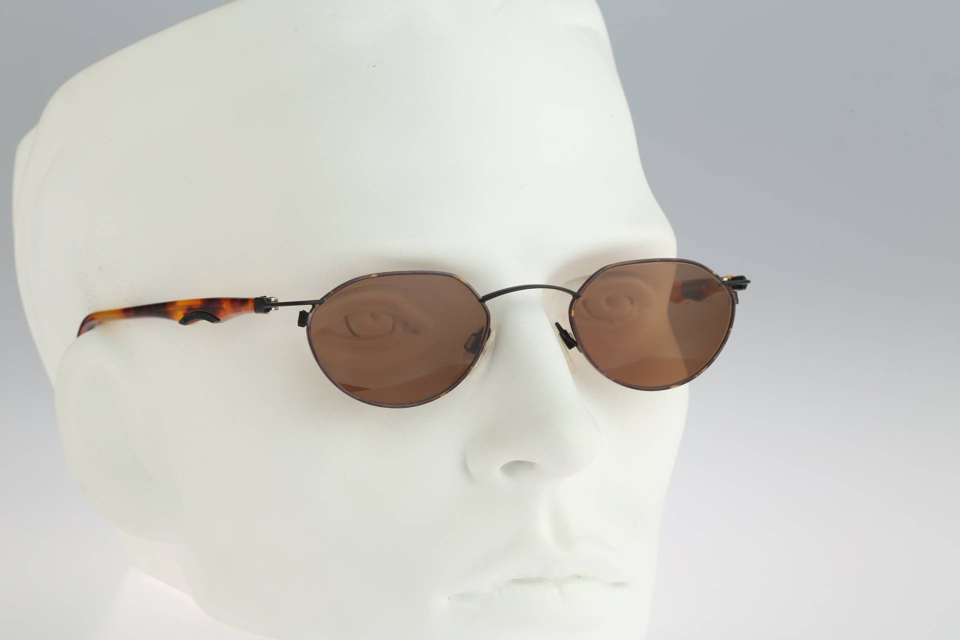 Marc O'polo Von Metzler 3377 955 62, Vintage 90Er Unikat Schildkröte Kleine Ovale Sonnenbrille Damen, Nos von CarettaVintageCo