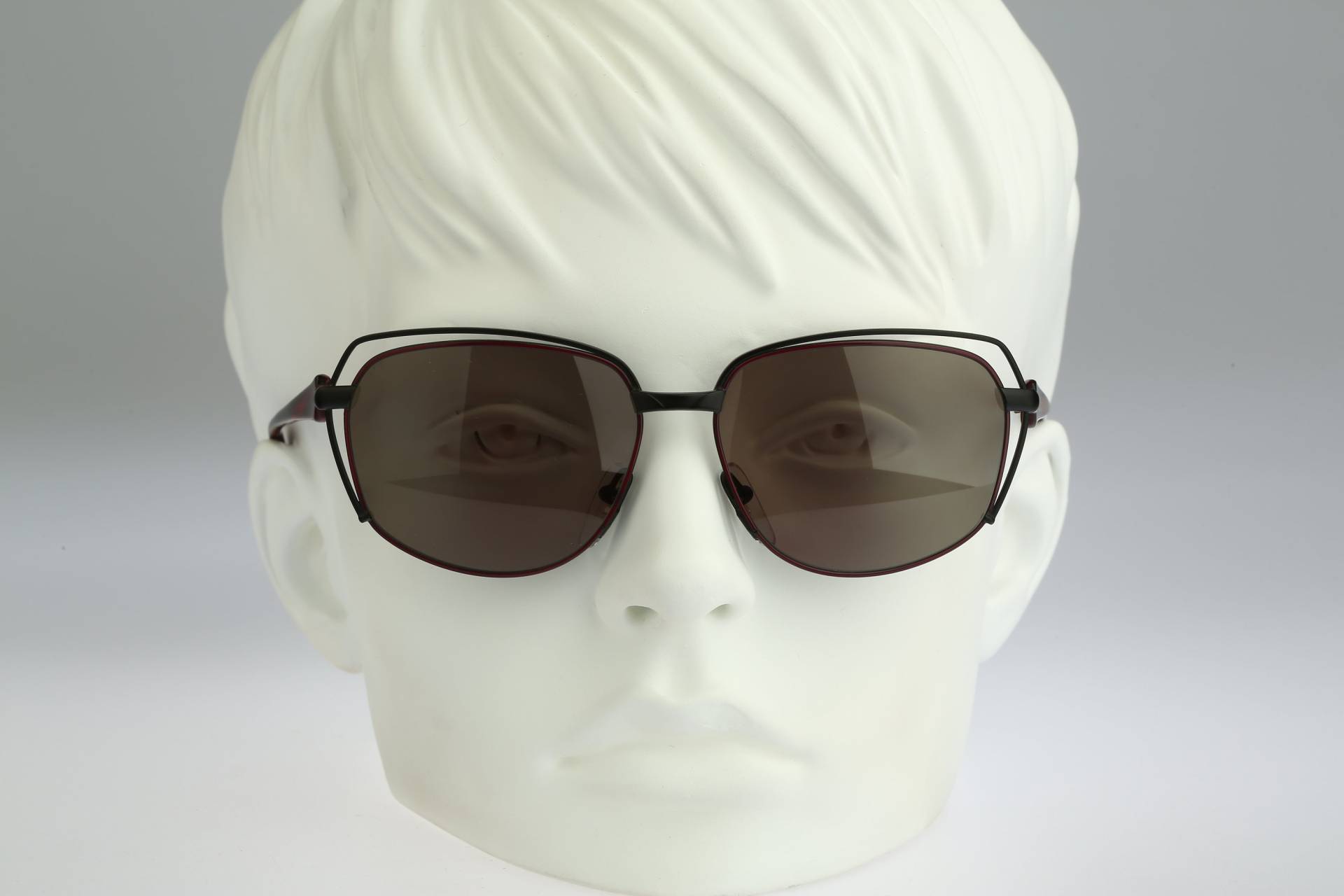 Mariella Burani 5046, Vintage 90Er Jahre Unikat Schwarzes Quadrat Katzenauge Sonnenbrille Damen, Nos von CarettaVintageCo