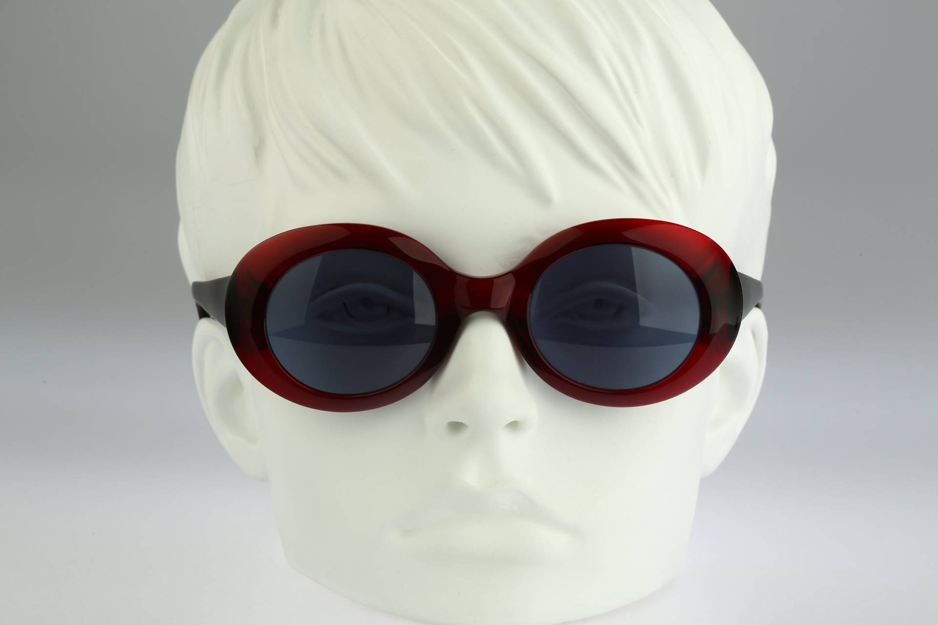 Nouvelle Vague Manila 113, Vintage 80Er Jahre Einzigartige Klare Rote Runde Sonnenbrille Damen Nos von CarettaVintageCo