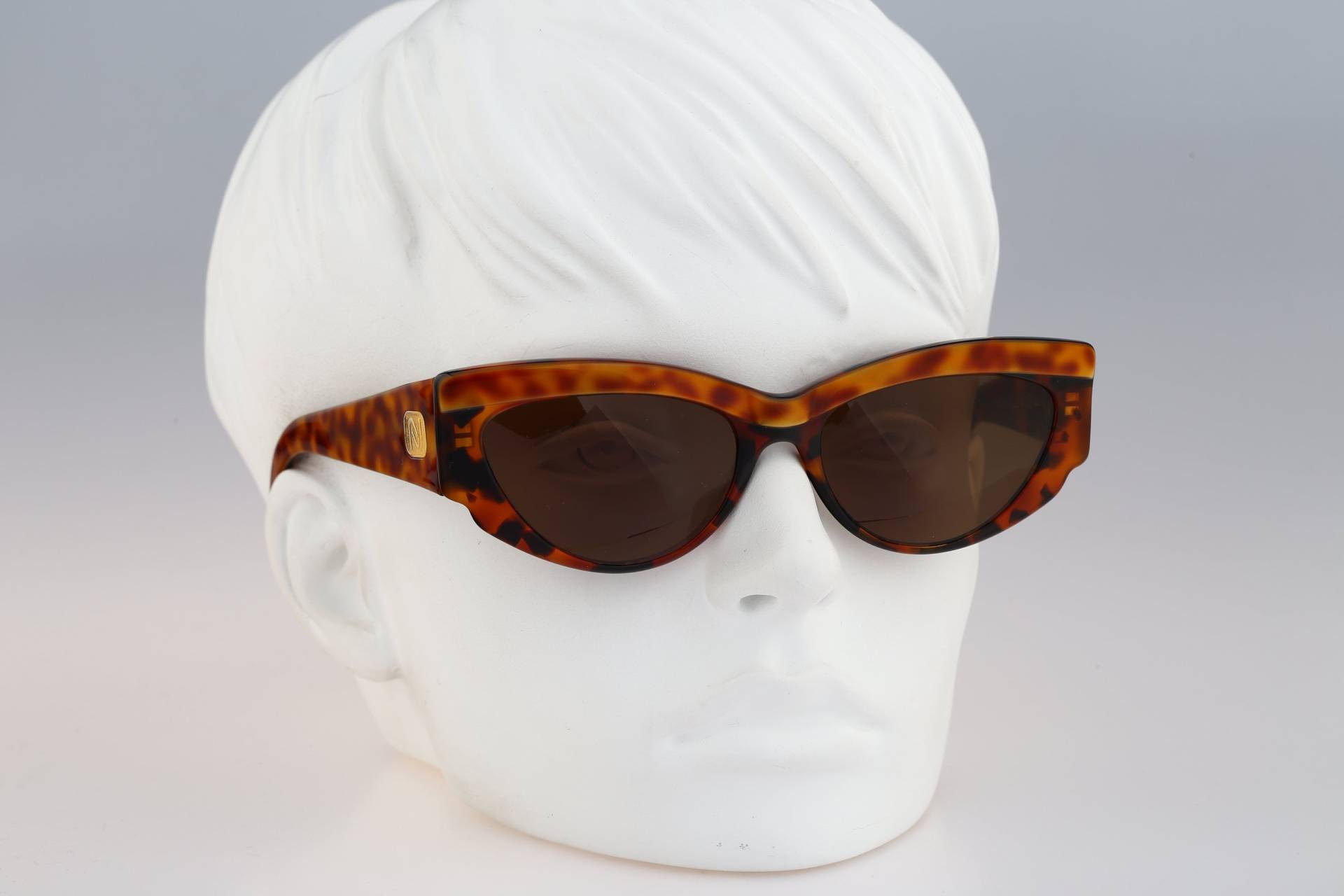 Nouvelle Vague S 160 Cynthia 50, Vintage 80Er Jahre Einzigartige Doppelschicht Acetat Havanna Und Tortoise Cat Eye Sonnenbrille Damen, Nos von CarettaVintageCo