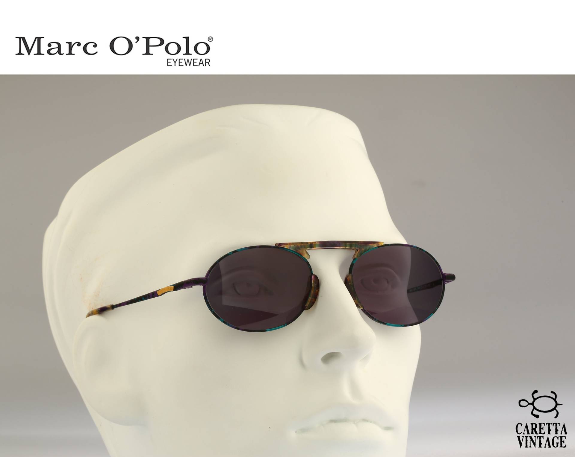 Ovale Sonnenbrille Männer, Marc O'polo Von Metzler 3316 744, Vintage 90Er Jahre Blaue Schildkröte Einzigartige Steampunk Frauen, Nos von CarettaVintageCo