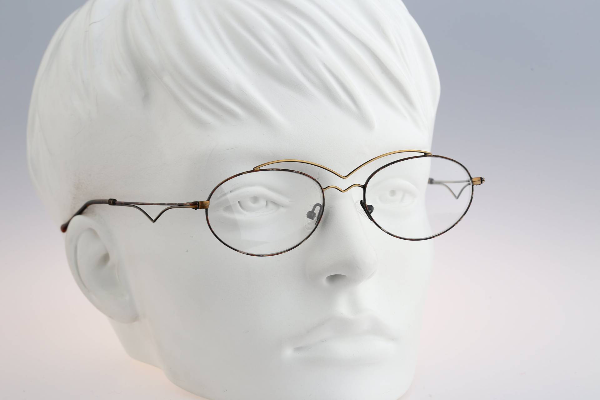Prima N2, Vintage 90Er Jahre Unikat Verrückt Ovale Brillengestelle Damen Nos von CarettaVintageCo
