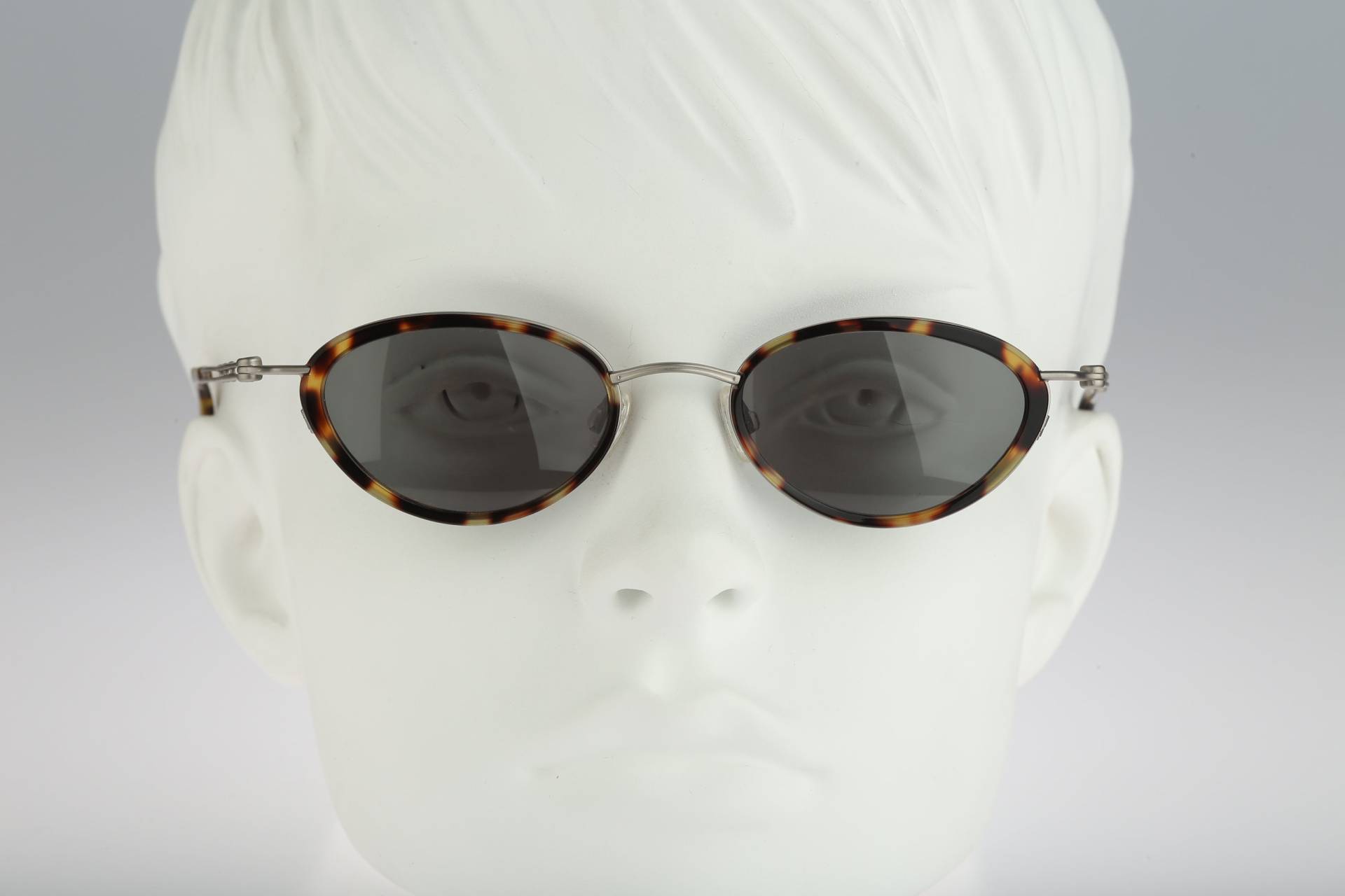 Robert Rudger 2275 148 3M, Vintage 90Er Jahre Silber & Schildkröte Doppelrand Kleine Cat Eye Sonnenbrille Damen, Nos von CarettaVintageCo