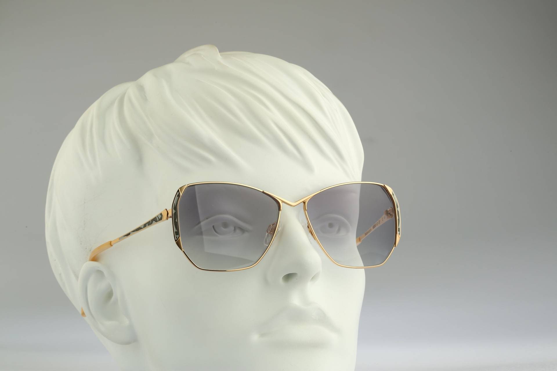 Rodenstock Exclustu 621 Gp, Vintage 80Er Graue Linsen Oversized Gold Schmetterling Sonnenbrille Damen, Nos von CarettaVintageCo