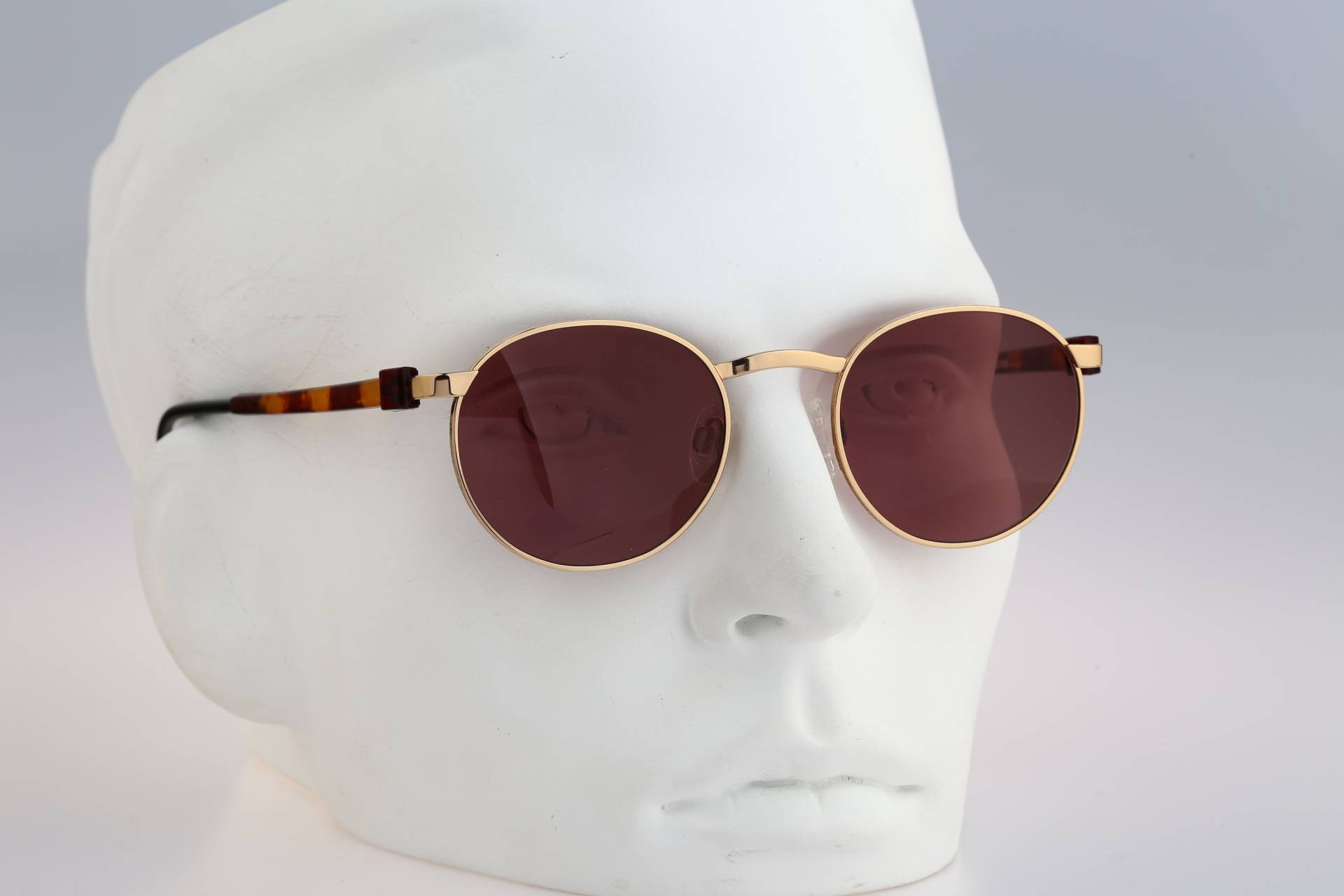 Runde Sonnenbrille Herren, Adidas A803 V6050, Vintage 90Er Designer Schildkröte & Gold Kleine Panto Damen Nos von CarettaVintageCo