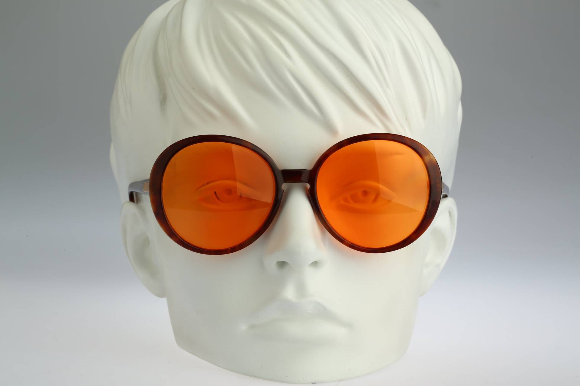 Silhouette 1052 281, Vintage 80Er Orangle Gläser Schildpatt Oversized Kreis Rund Sonnenbrille Damen Nos von CarettaVintageCo