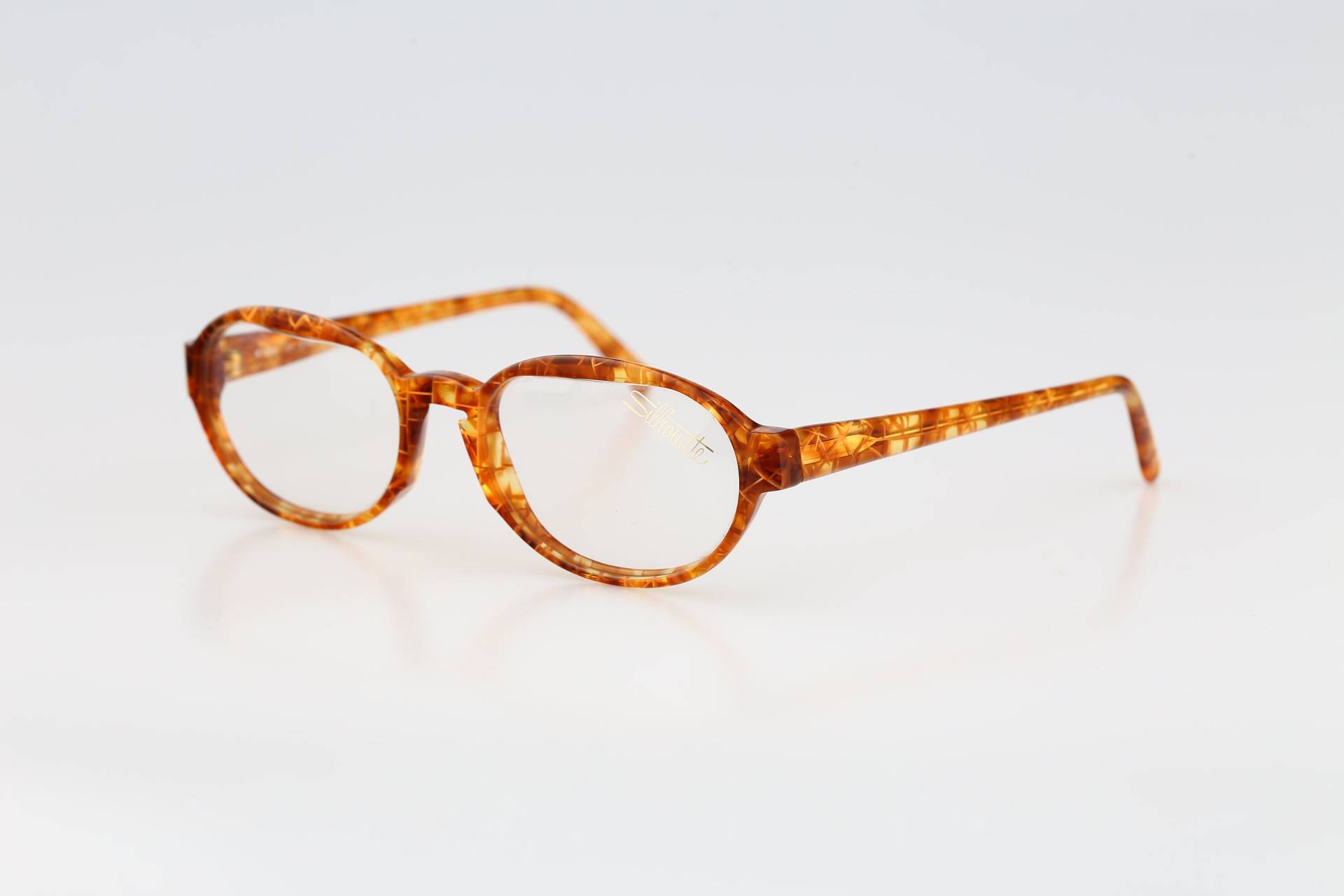 Silhouette M 1323 C 3029, Vintage 90Er Jahre Tortoise Brillengestell Frauen Einzigartig von CarettaVintageCo