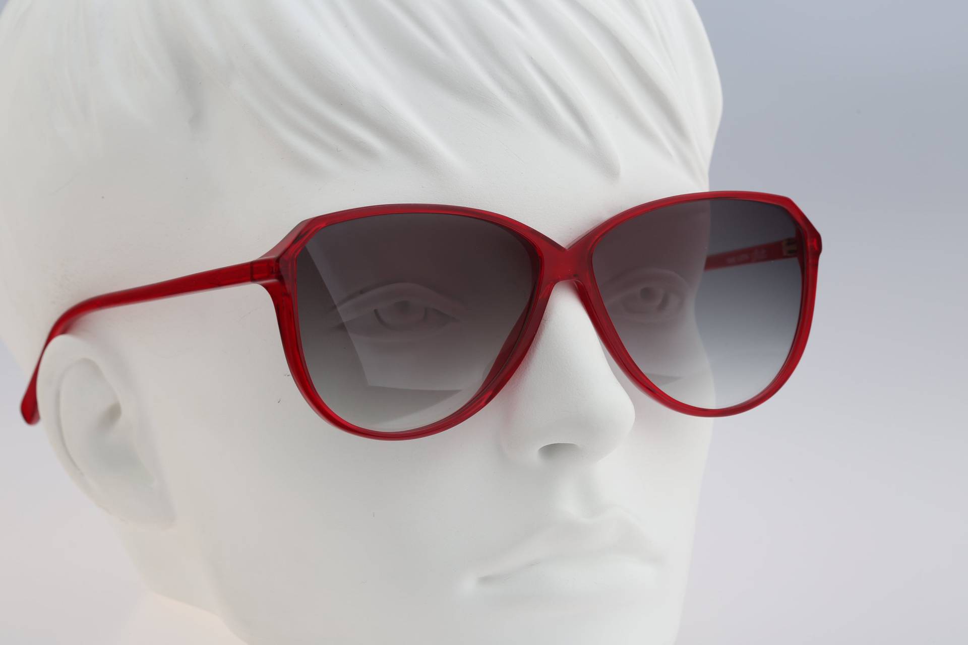 Silhouette M 1730 20 C 5560, Vintage 90Er Jahre Klare Rote Oversized Cat Eye Sonnenbrille Damen, Nos von CarettaVintageCo