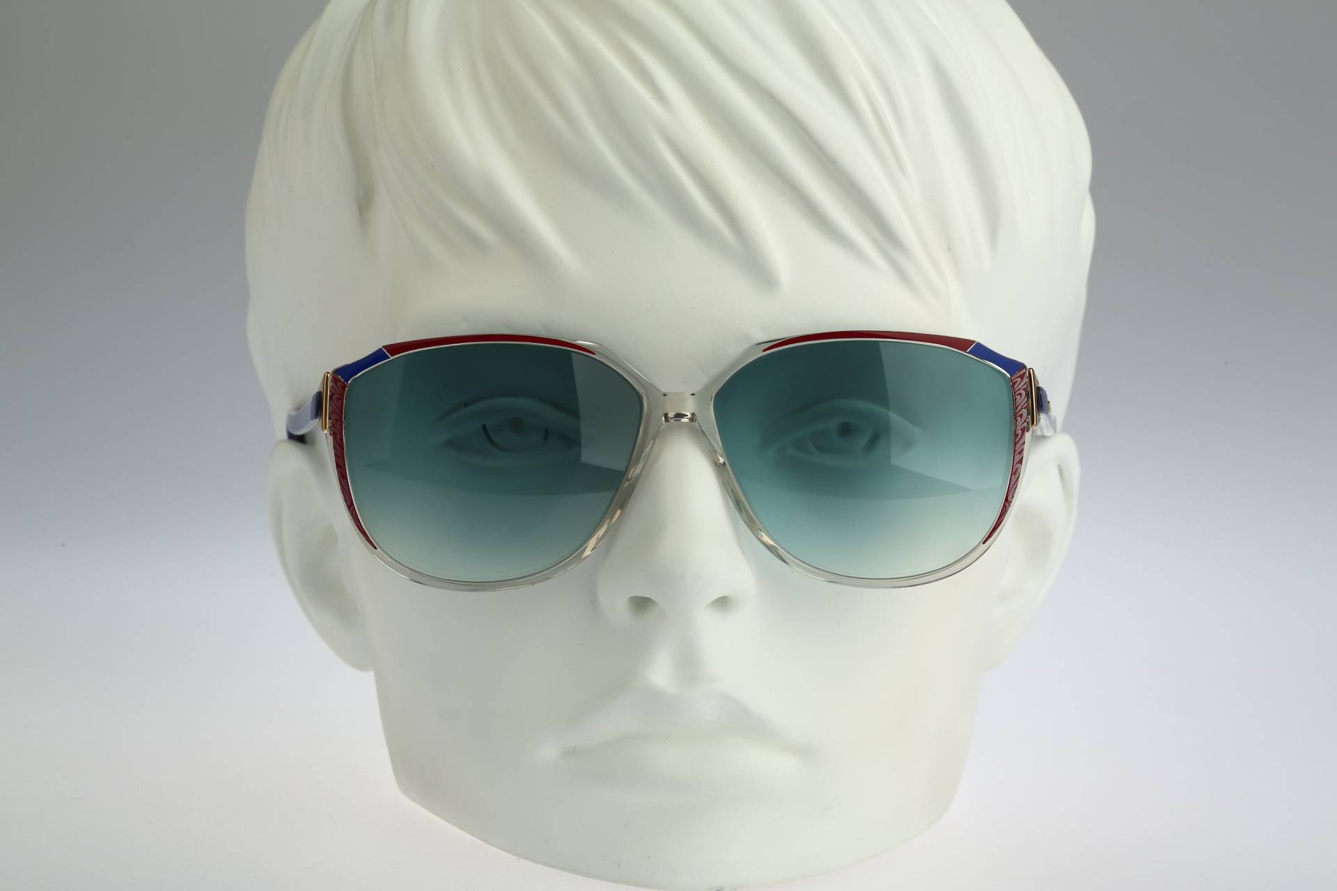 Silhouette M 1759 C 1903, Vintage 80Er Jahre Unikat Bunt & Klar Oversized Schmetterling Sonnenbrille Damen, Nos von CarettaVintageCo