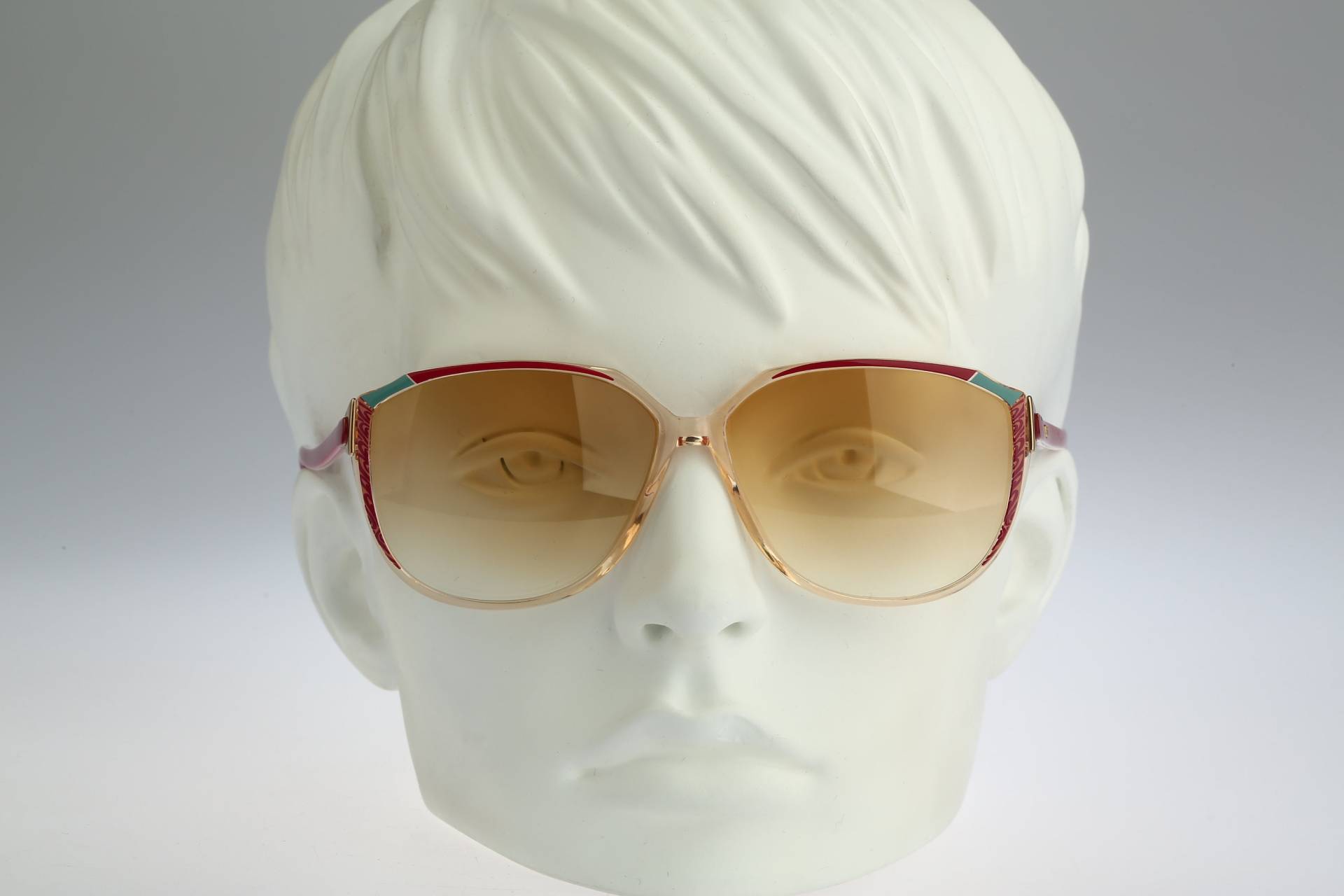 Silhouette M 1759 C 1905, Vintage 80Er Jahre Getönte Gläser Unikat Bunt & Klar Oversized Schmetterling Sonnenbrille Damen, Nos von CarettaVintageCo