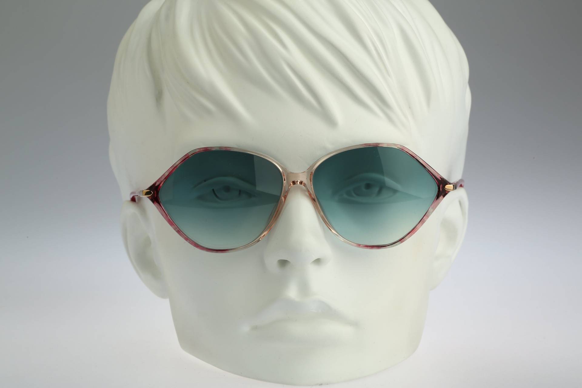 Silhouette M 1776 C 2192, Vintage 80Er Unikat Klar Hexagon Schmetterling Sonnenbrille Damen, Nos von CarettaVintageCo